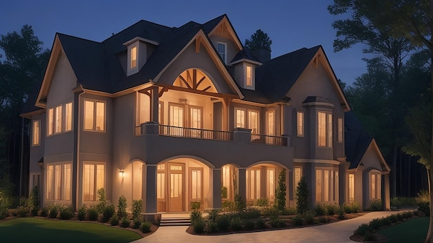 Beautiful Home Exterior at Nigh