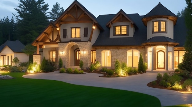 Beautiful Home Exterior at Nigh