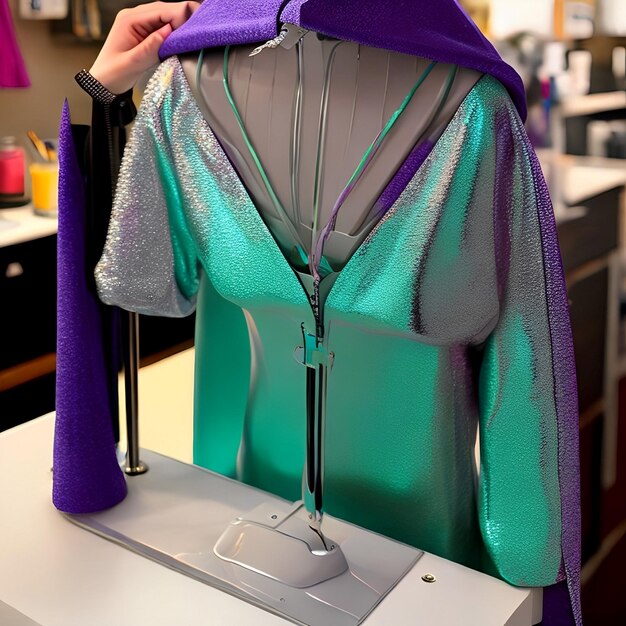 Photo beautiful hoodie in a sewing mannequin