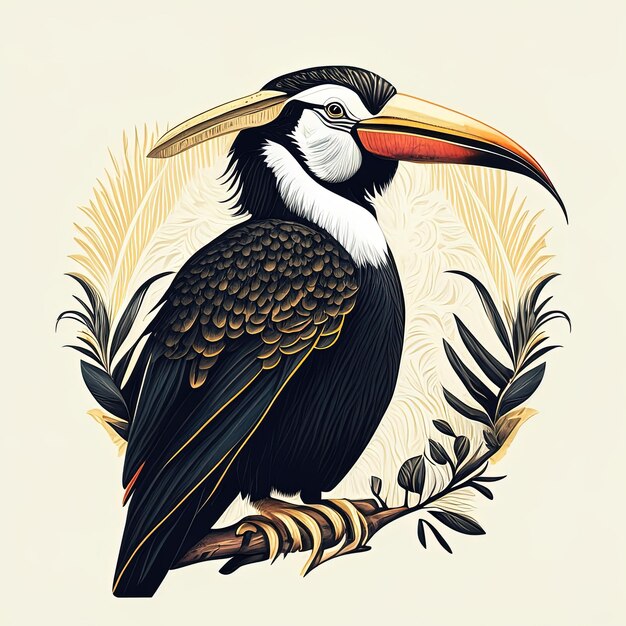 a beautiful hornbill