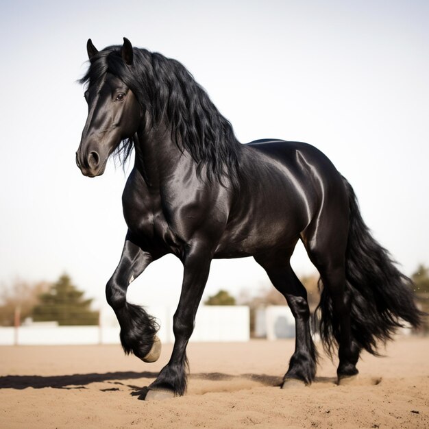 beautiful horse on a white background