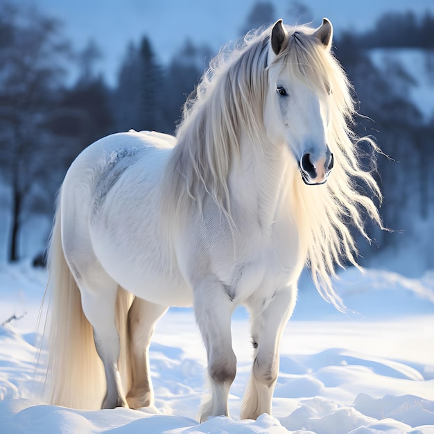 Beautiful Horse with long Hair