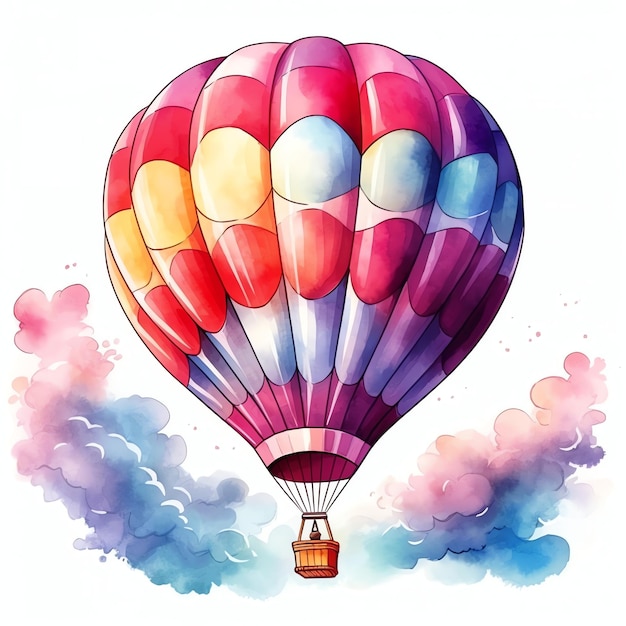 beautiful Hot air balloon Transportation clipart illustration