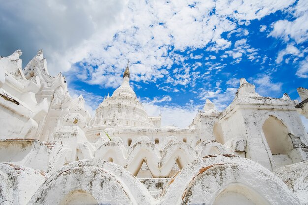 Beautiful Hsinbyume Pagoda (Mya Thein Dan) or called Taj Mahal of Irrawaddy river