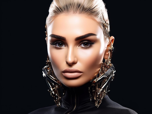 Beautiful humanoid women AI future