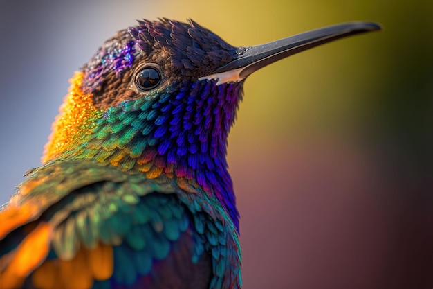 Photo beautiful hummingbird close up