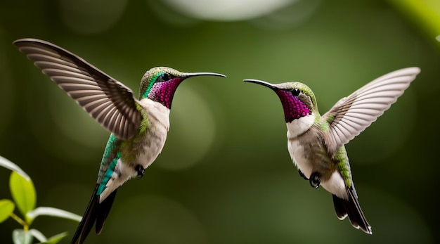 A beautiful hummingbird in the jungle