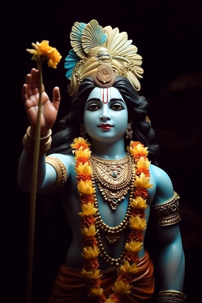 Photo beautiful idol of lord krishna