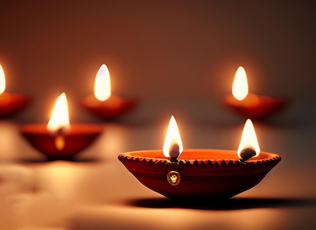 beautiful illuminating Diya background