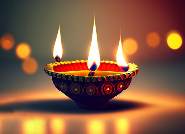 beautiful illuminating Diya background