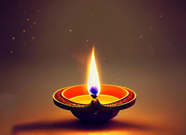 beautiful illuminating Diya background