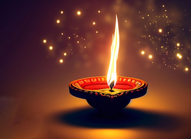 beautiful illuminating Diya background