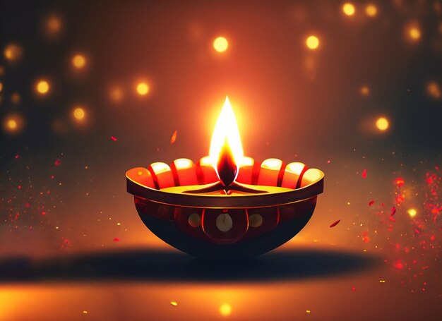 beautiful illuminating Diya background