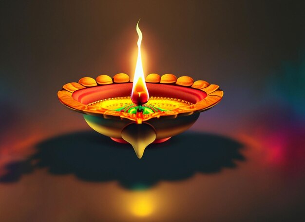 beautiful illuminating Diya background