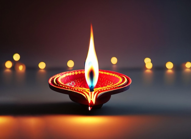 beautiful illuminating Diya background