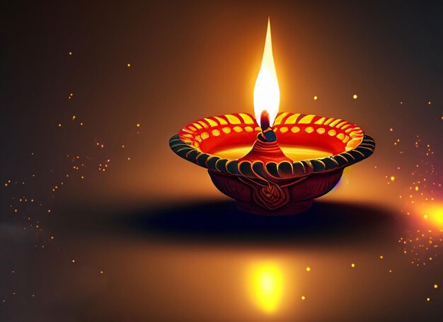 beautiful illuminating Diya background