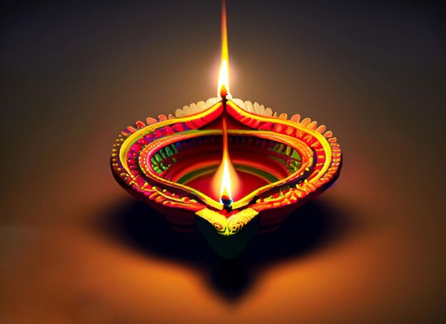 beautiful illuminating Diya background