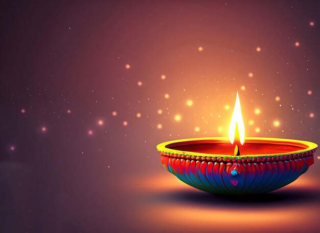 beautiful illuminating Diya background