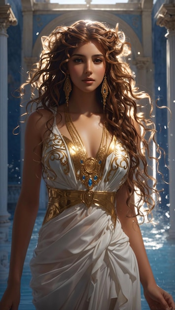 Beautiful Illustration of a Greek Goddess Aphrodite