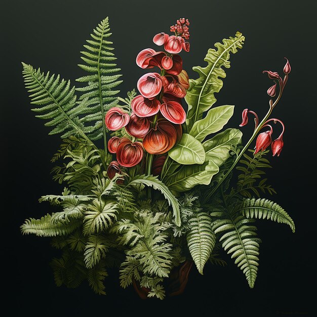 Photo beautiful illustration of plants