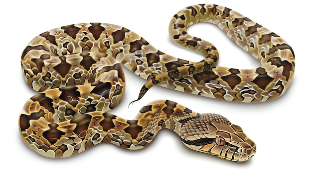 Photo a beautiful illustration of a reticulated python one of the largest snakes in the world