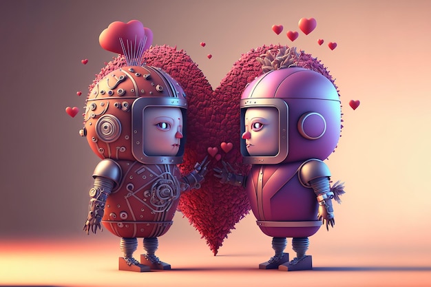 Photo beautiful illustrations for valentine's day for valentine's couple