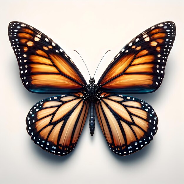 beautiful Image of butterfly with flat color background