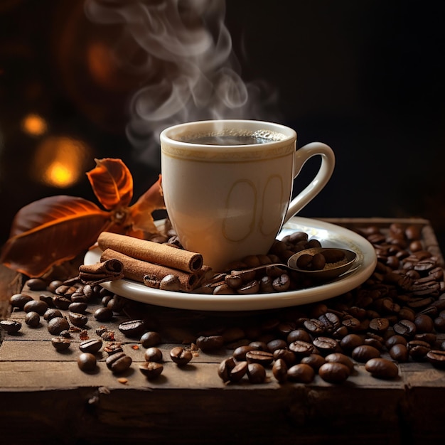 Beautiful image of a cup of coffee