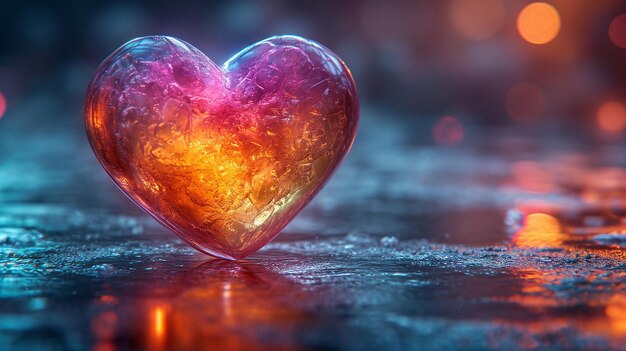 A beautiful image of a heart on a colorful background