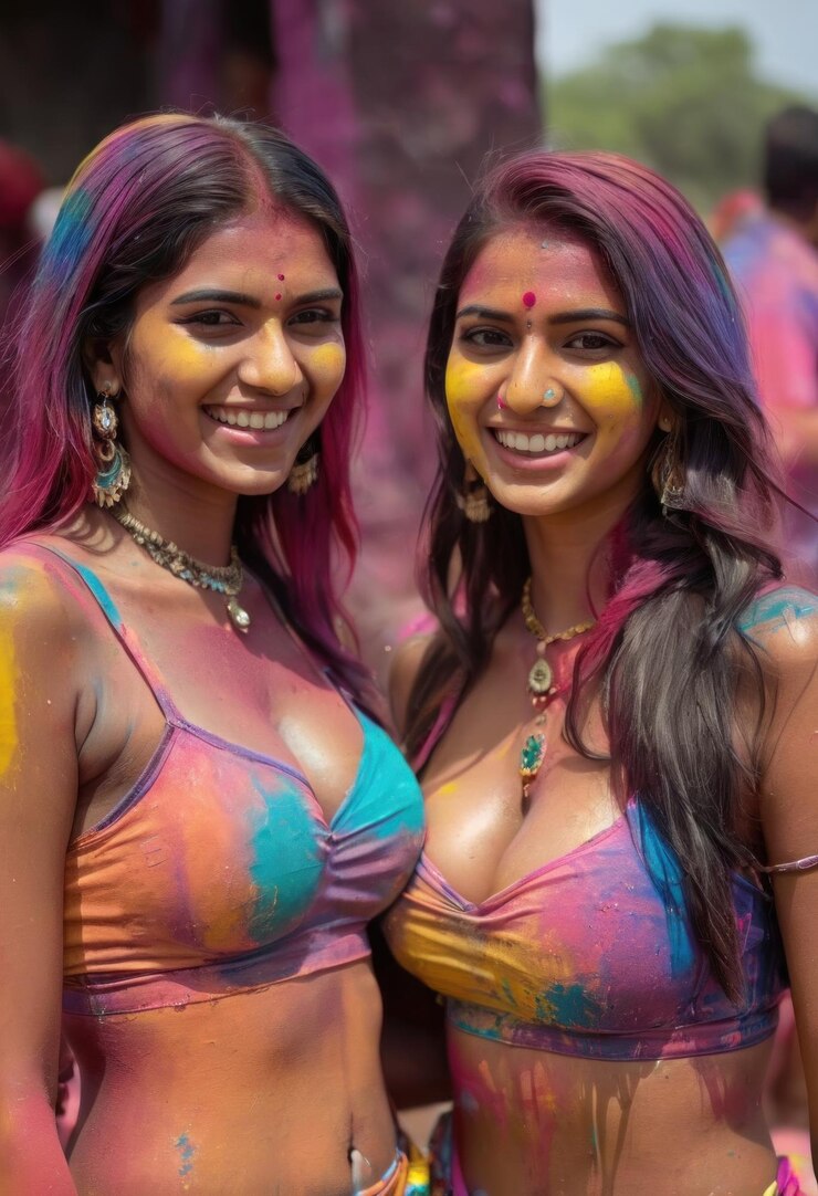 breast holding in holi 2025