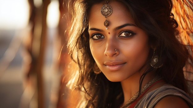 美しいインド人女の子
