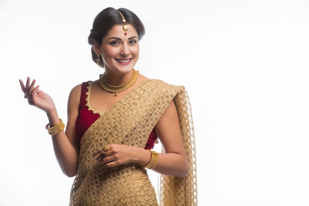 beautiful indian woman in saree