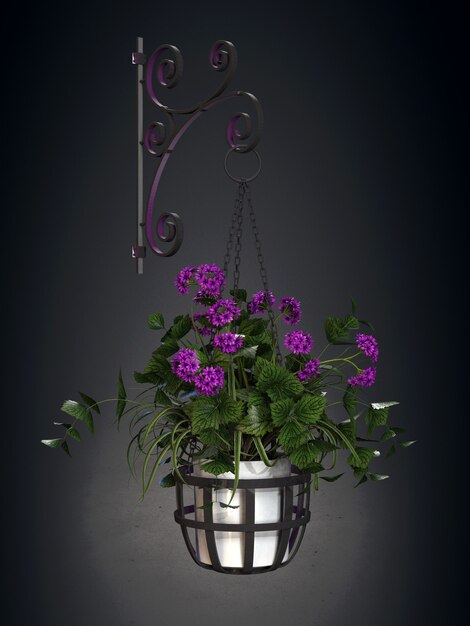 Beautiful indoor plant. 3d illustration