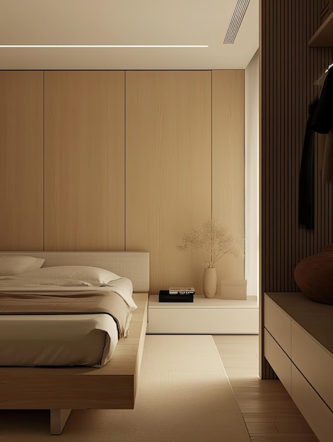 beautiful interior design in minimalist japanese style