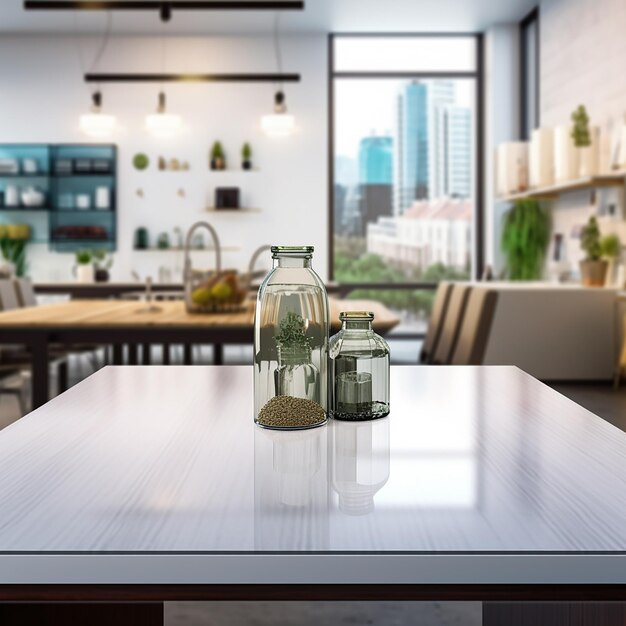 Photo beautiful interior of kitchen