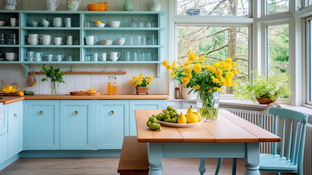 beautiful interior of modern kitchen