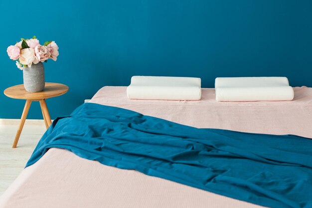 Beautiful interior photographs of the modern bedroom comfortable pillows of orthopedic