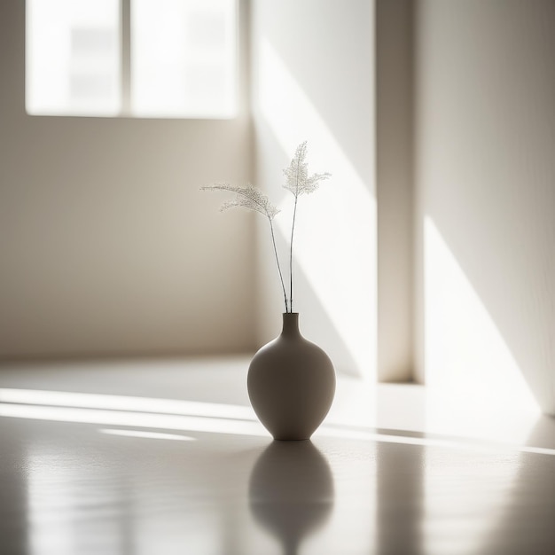 Photo beautiful interior with a vase of flowers beautiful interior with a vase of flowers