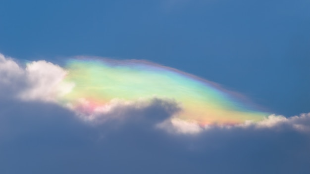 Beautiful Iridescent pileus cloud from south of thailand