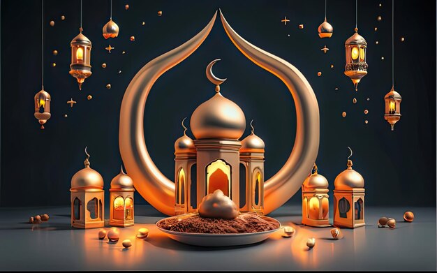 beautiful Islamic background for Ramadan Kareem