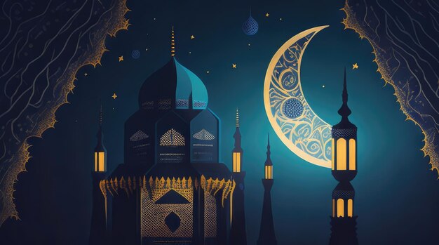 beautiful Islamic background for Ramadan Kareem