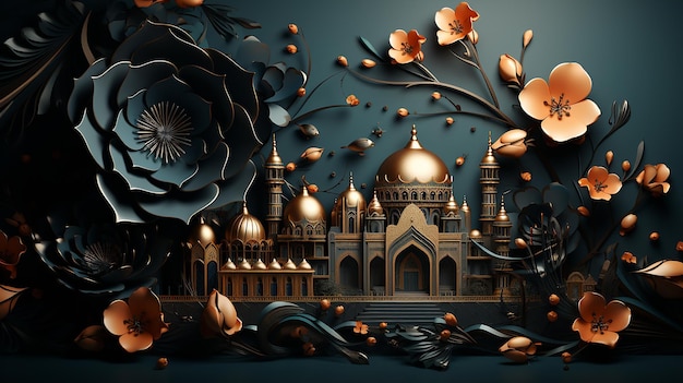 beautiful islamic background shading ornament symbolizing world calligraphy day