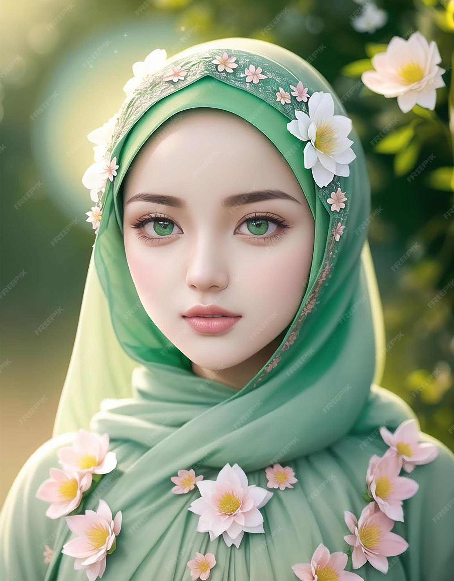 Premium Ai Image Beautiful Islamic Girl With A Beautiful Face With Premium Ai Image Beautiful Islamic Girl With A Beautiful Face With