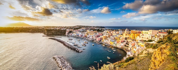 beautiful italian island procida famous for its colorful marina tiny narrow streets and many beaches
