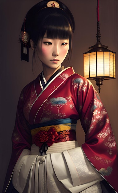 beautiful Japanese woman dress in kimono