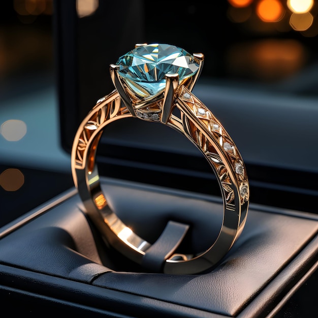 beautiful jewelery ring of emerald gemstone
