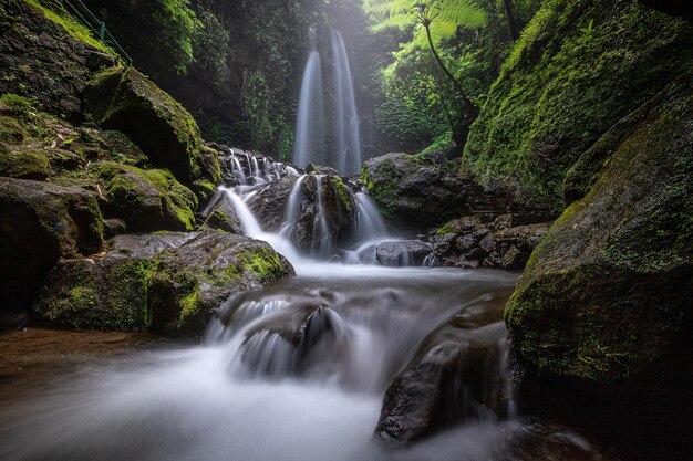 Фото Красивый вид на водопад джумог утром