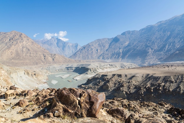 Beautiful Junction Point of Three Mountain Ranges, Gilgit, Pakistan