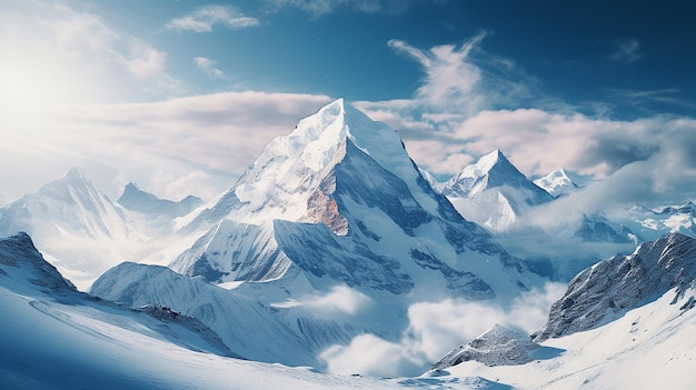 beautiful Jungfraujoch Alps mountain landscape