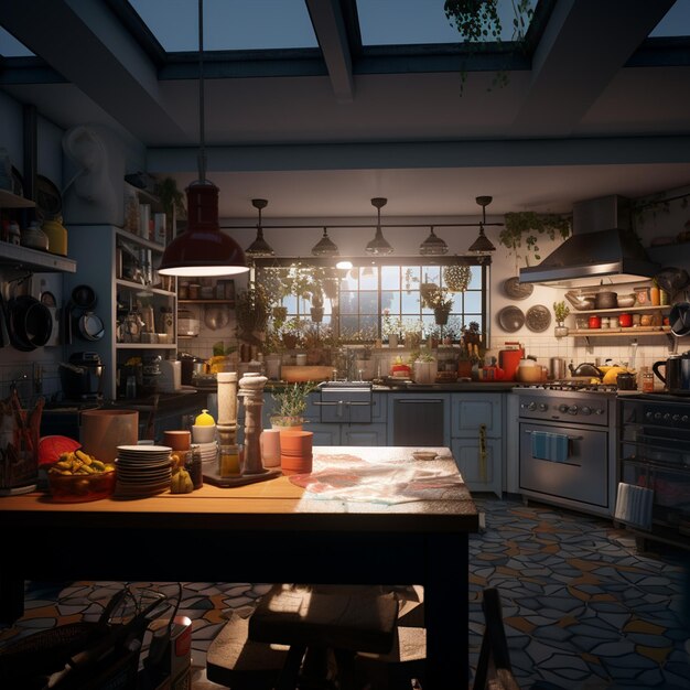 A beautiful kitchen interior design